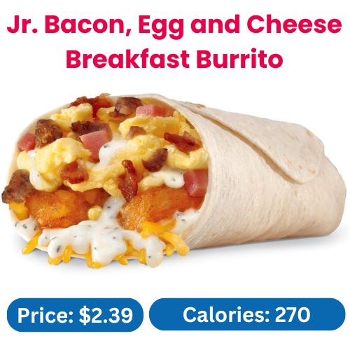 Jr. Bacon, Egg and Cheese Breakfast Burrito