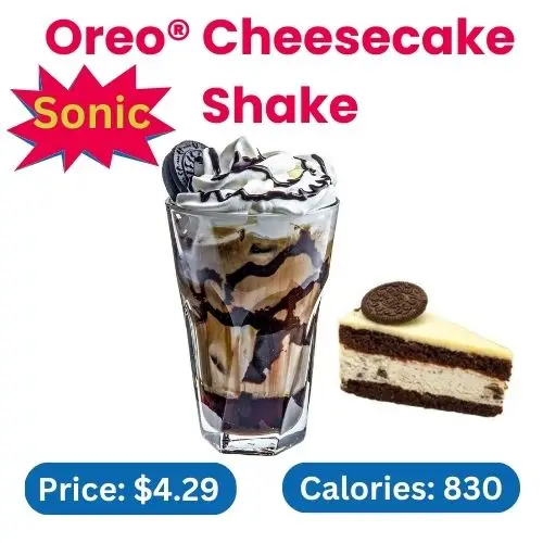 Sonic Oreo® Cheesecake Shake