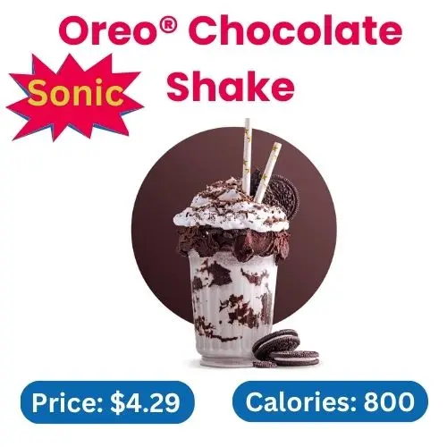 Sonic Oreo® Chocolate Shake