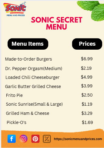 Sonic Secret Menu