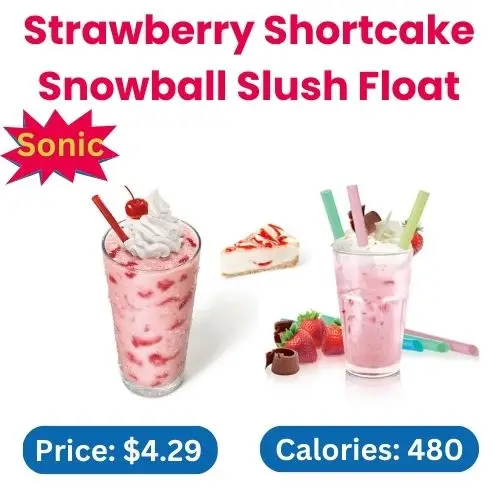 Strawberry Shortcake Snowball Slush Float