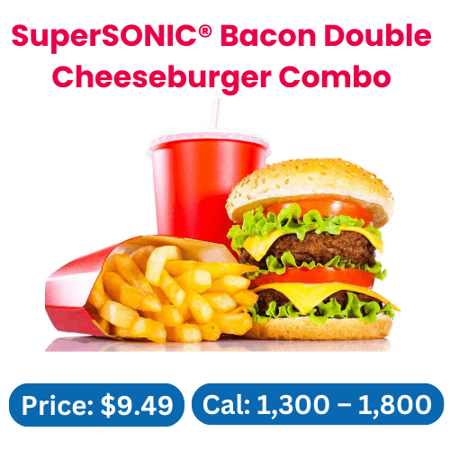 SuperSONIC® Bacon Double Cheeseburger Combo