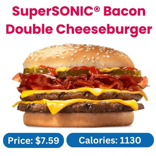 SuperSONIC® Bacon Double Cheeseburger